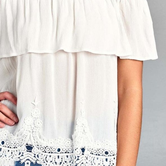 Flounce Woven Crinkle Top - Picture 4 of 4